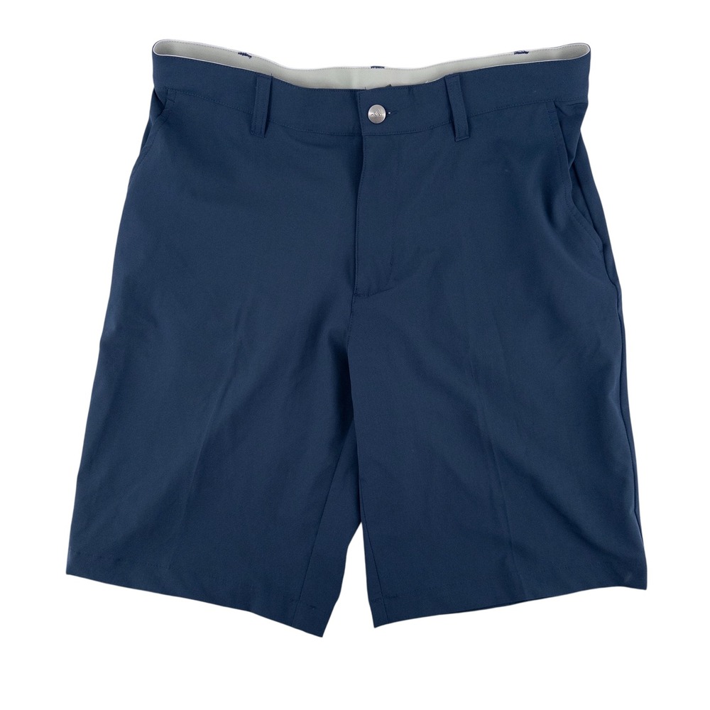 Adidas Mens 32 Ultimate 365 Golf Shorts Navy Blue Stretch Performance Flat Front